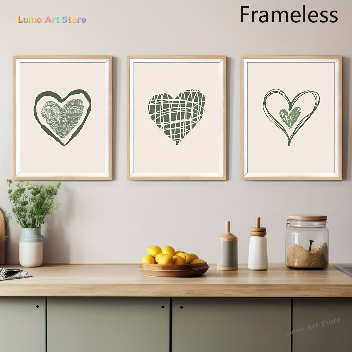 Abstract Canvas Set - 2D Flat, 2D Flat, 3pcs/Set Poster
