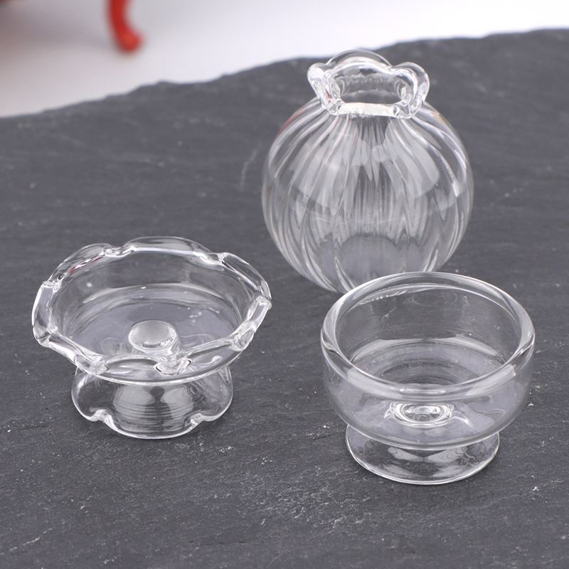 Vase Decor - 1:12 Miniatur Rumah Boneka Vas Kaca