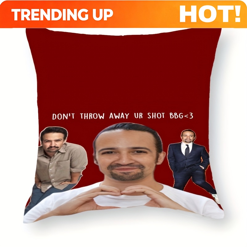 Throw Pillow - Sarung Bantal Musik Lin-Manuel Miranda 