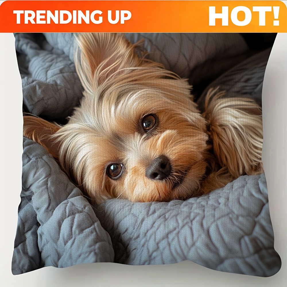 Throw Pillow - Sarung Bantal Cetak Yorkshire Terrier 1pc