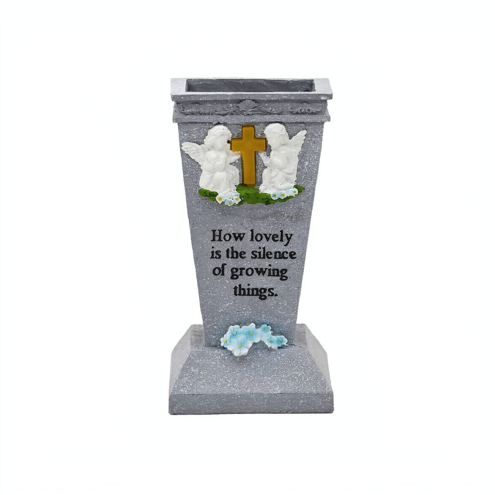 Vase Decor - Vas Taman Makam Bentuk Salib Surya