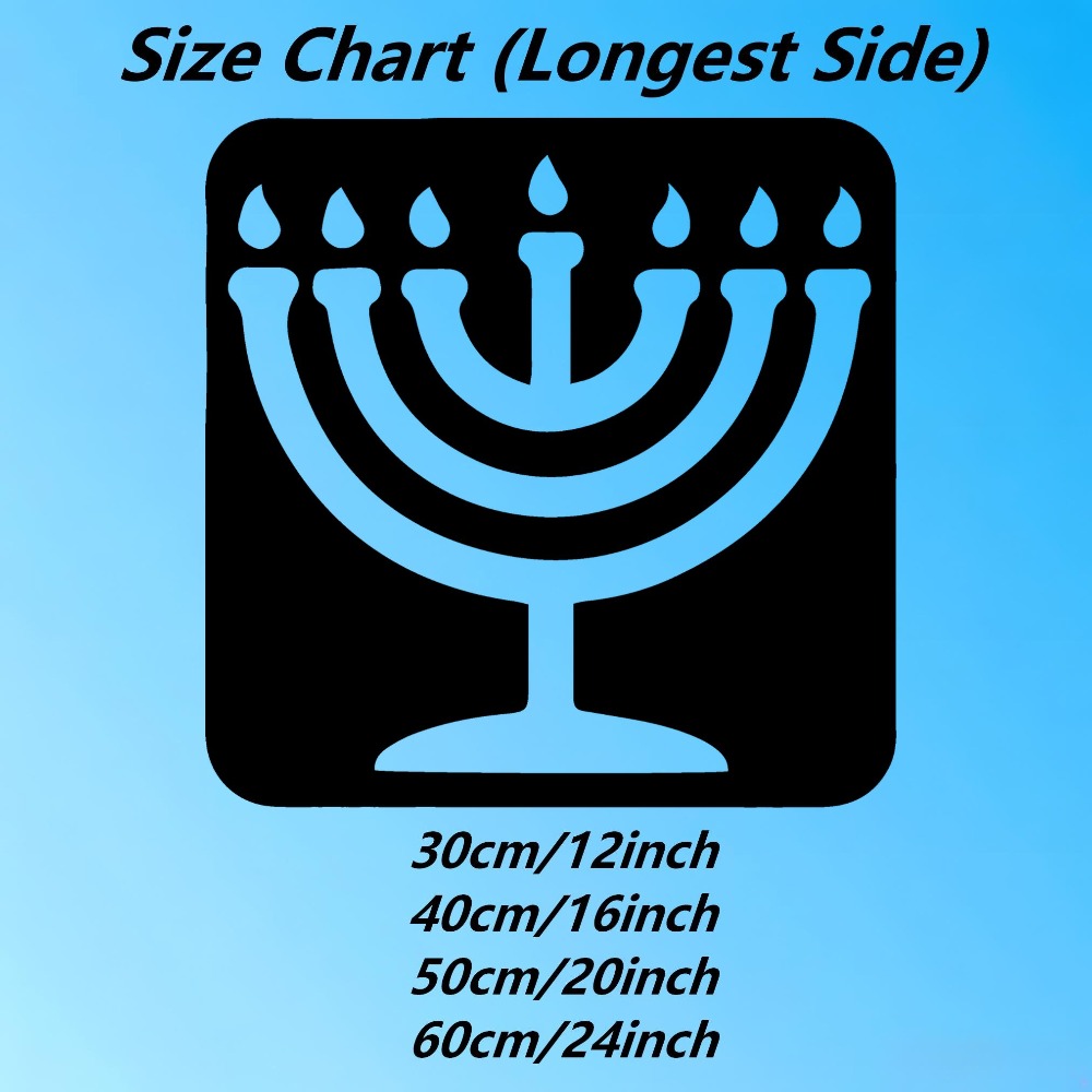 Wall Art - CIFBUY Hiasan Dinding Logam Menorah Vintage,