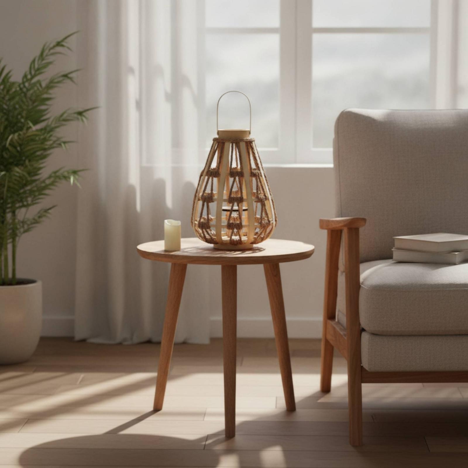 Lampu Lilin Tali Kayu Alami Bu - Candle Holder Decor ulasan dan harga