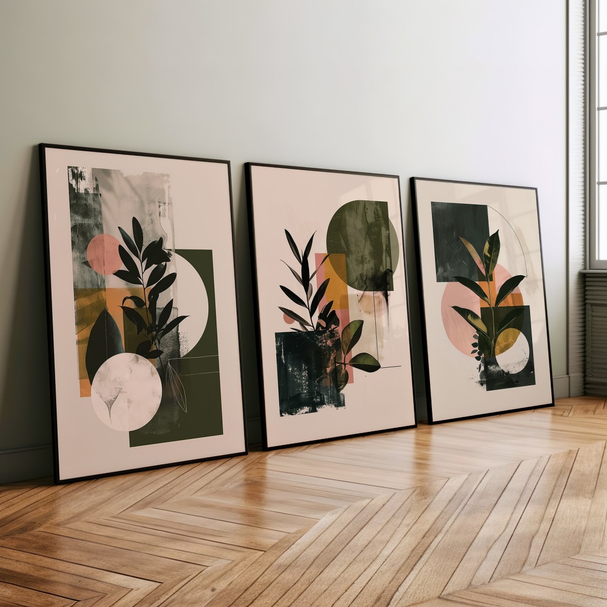 3pcs/set Poster Kanvas Abstrak - Abstract Canvas Set ulasan dan harga