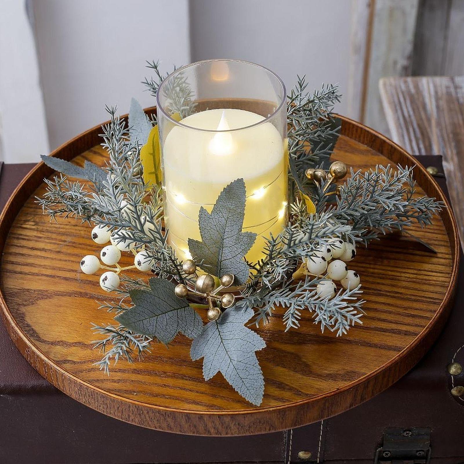 Rangkaian Bunga Buatan Tangan  - Candle Holder Decor ulasan dan harga