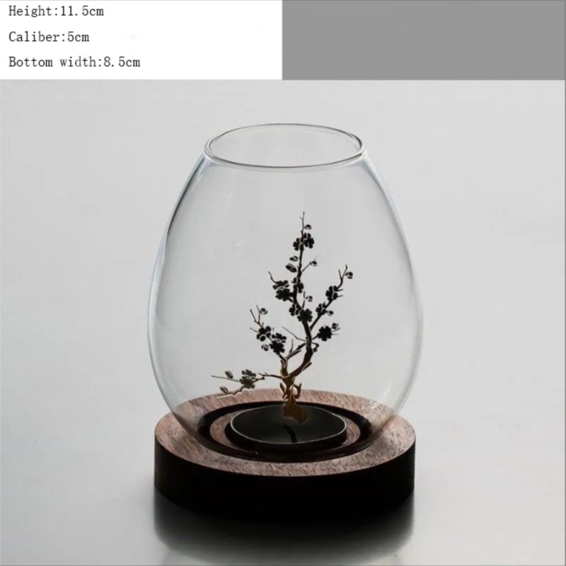 Tempat Lilin Kaca Transparan G - Candle Holder Decor ulasan dan harga