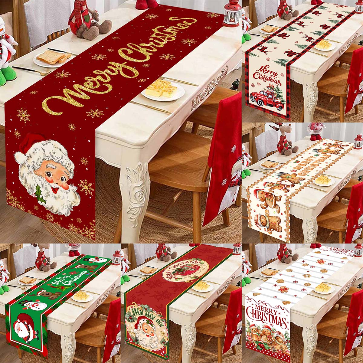 Taplak meja poliester Santa Cl - Table Runner ulasan dan harga