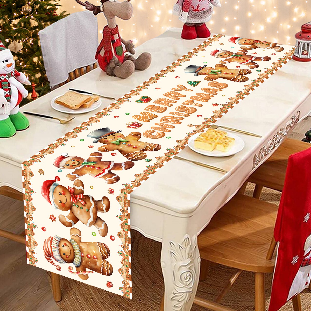 Taplak meja poliester Santa Cl - Table Runner ulasan dan harga