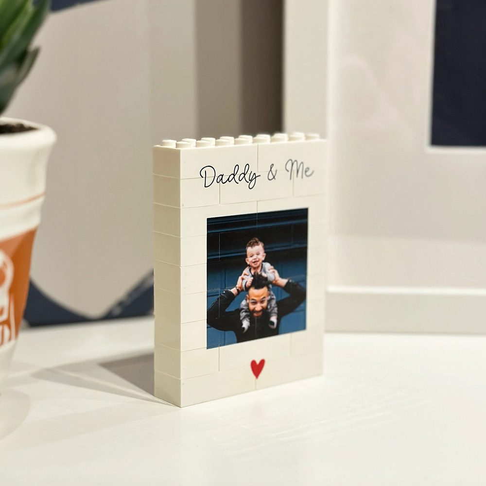 Hadiah Foto Blok Bangunan Ayah - Picture Frame ulasan dan harga