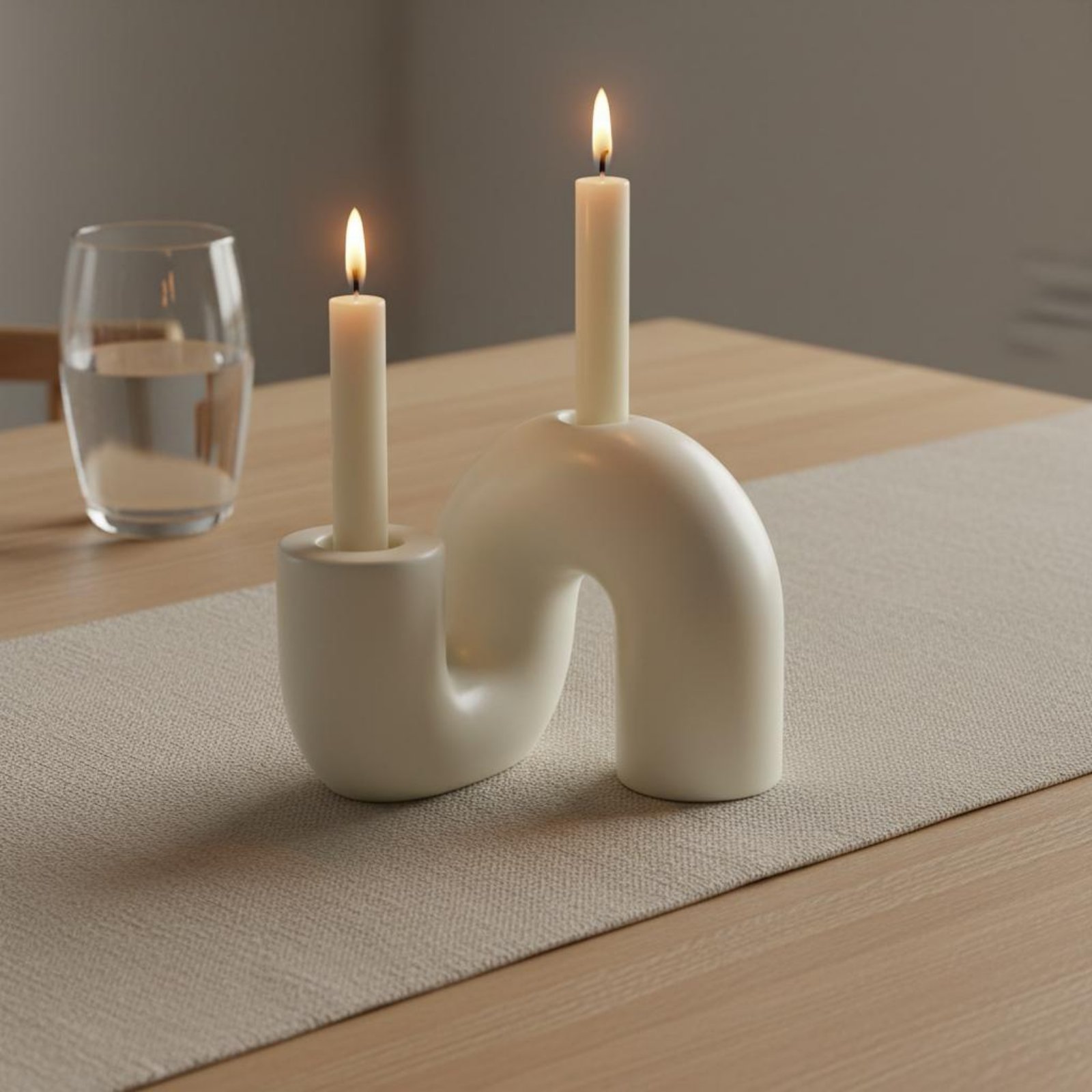 Tempat Lilin Keramik Bergelomb - Candle Holder Decor ulasan dan harga