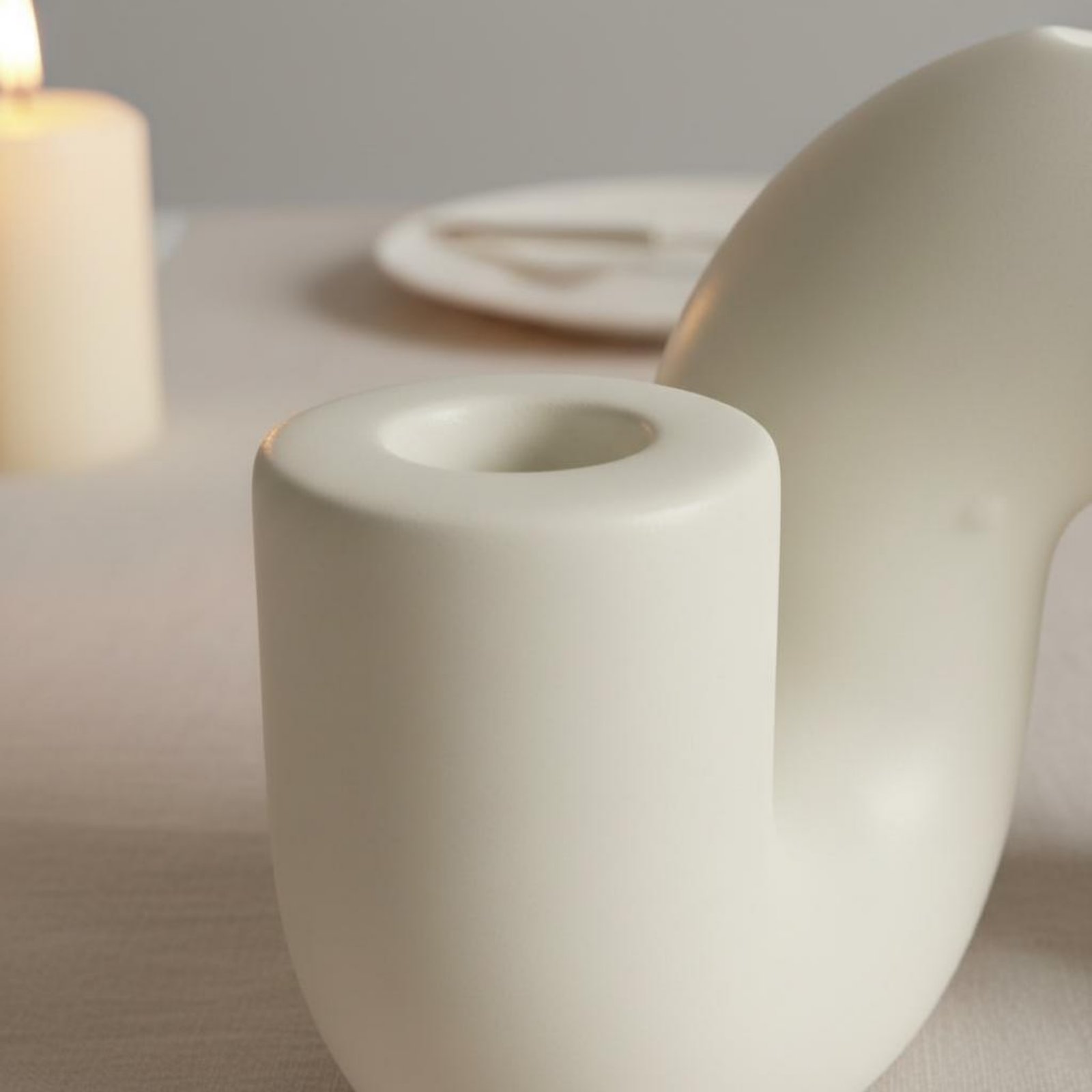 Tempat Lilin Keramik Bergelomb - Candle Holder Decor ulasan dan harga