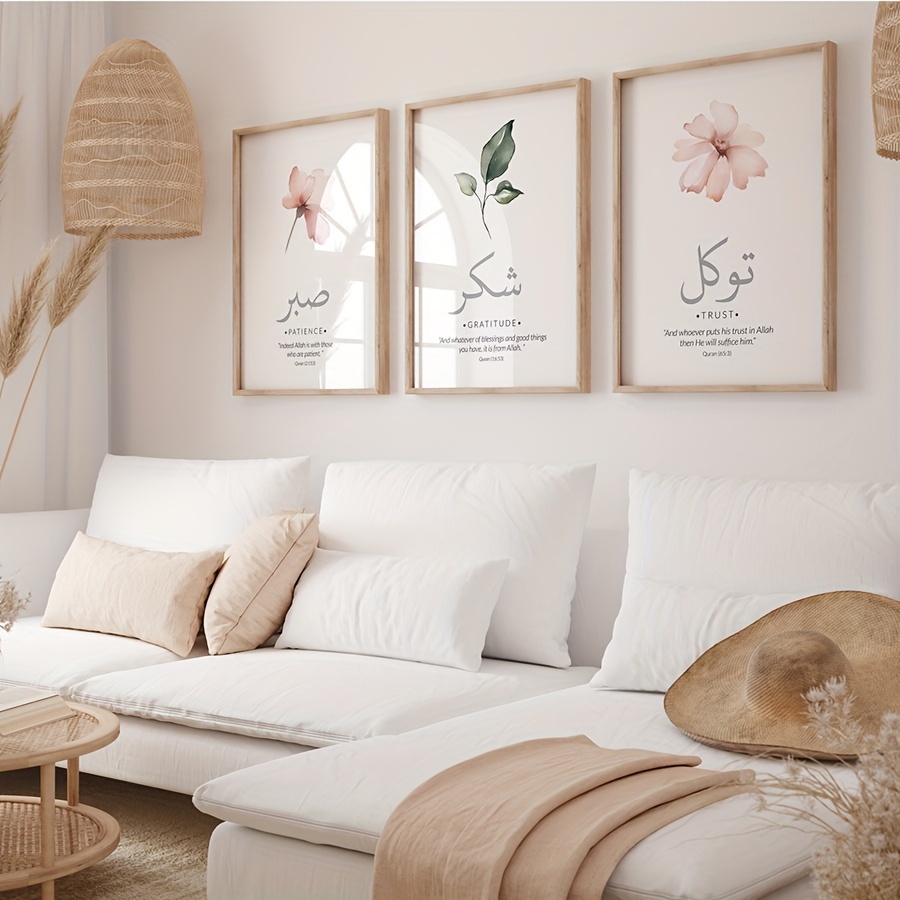 3pcs/set Cetakan Kanvas Ayat-a - Abstract Canvas Set ulasan dan harga