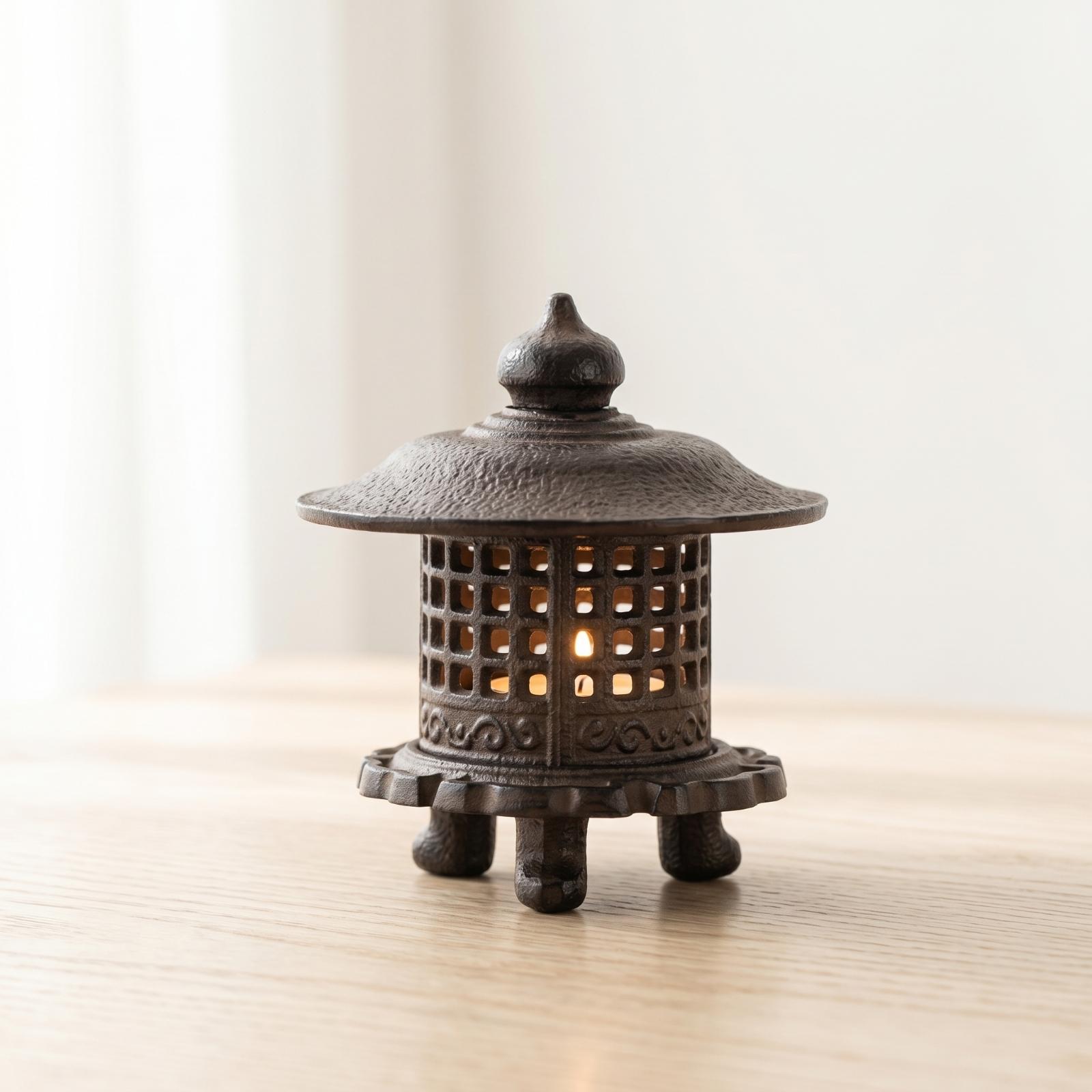 Lampu Meja dari Besi Cor, Temp - Candle Holder Decor ulasan dan harga