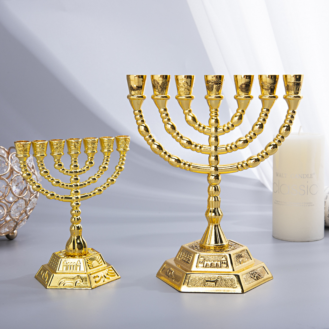 7 Cabang Menorah Dekorasi Ruma - Candle Holder Decor ulasan dan harga