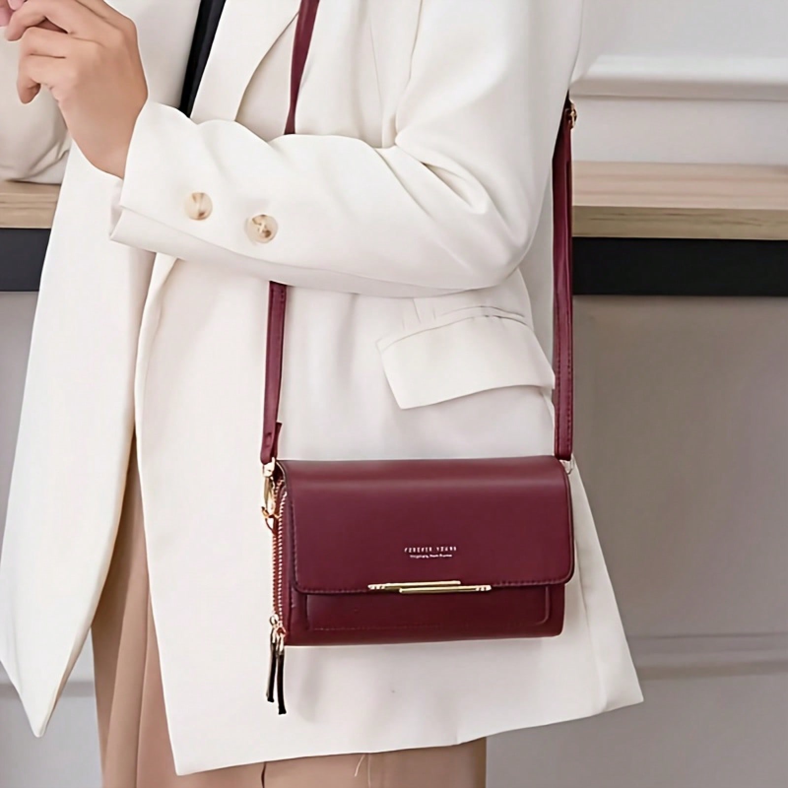 Tas Selempang Kulit PU Berkual - Interior Design High End ulasan dan harga