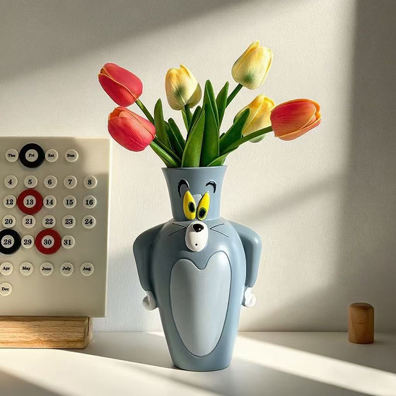 Ornamen Vas Kartun Tom New dan - Vase Decor ulasan dan harga